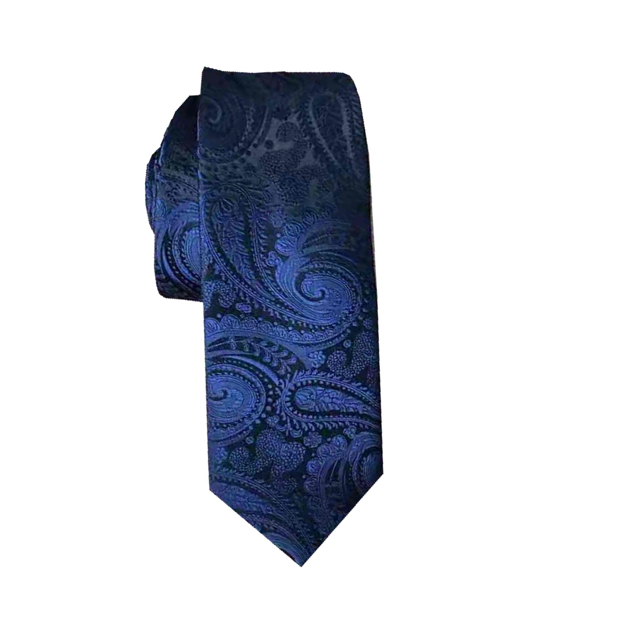 Navy Blue Paisley Necktie