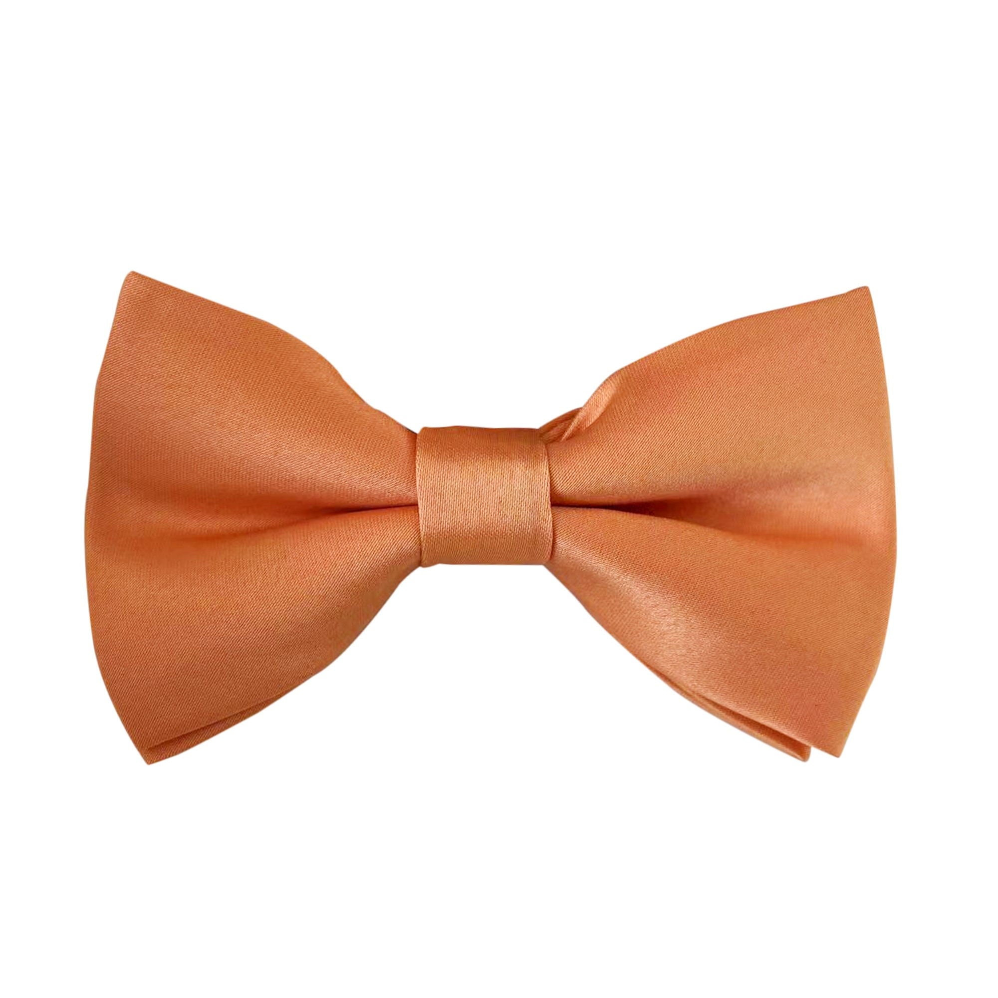 Tangerine Satin Pre-tied Bow Tie