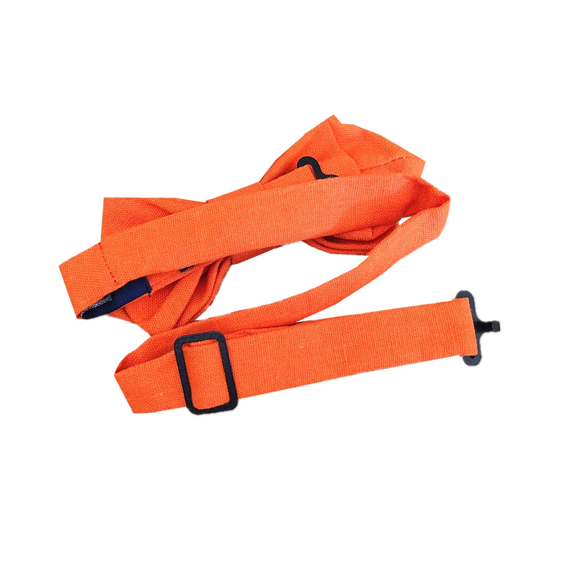 Orange Linen Pre-tied Diamond Bow Tie