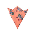 Peach Floral Pocket Square