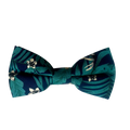 Navy Tropical Palm Pre-tied Bow Tie