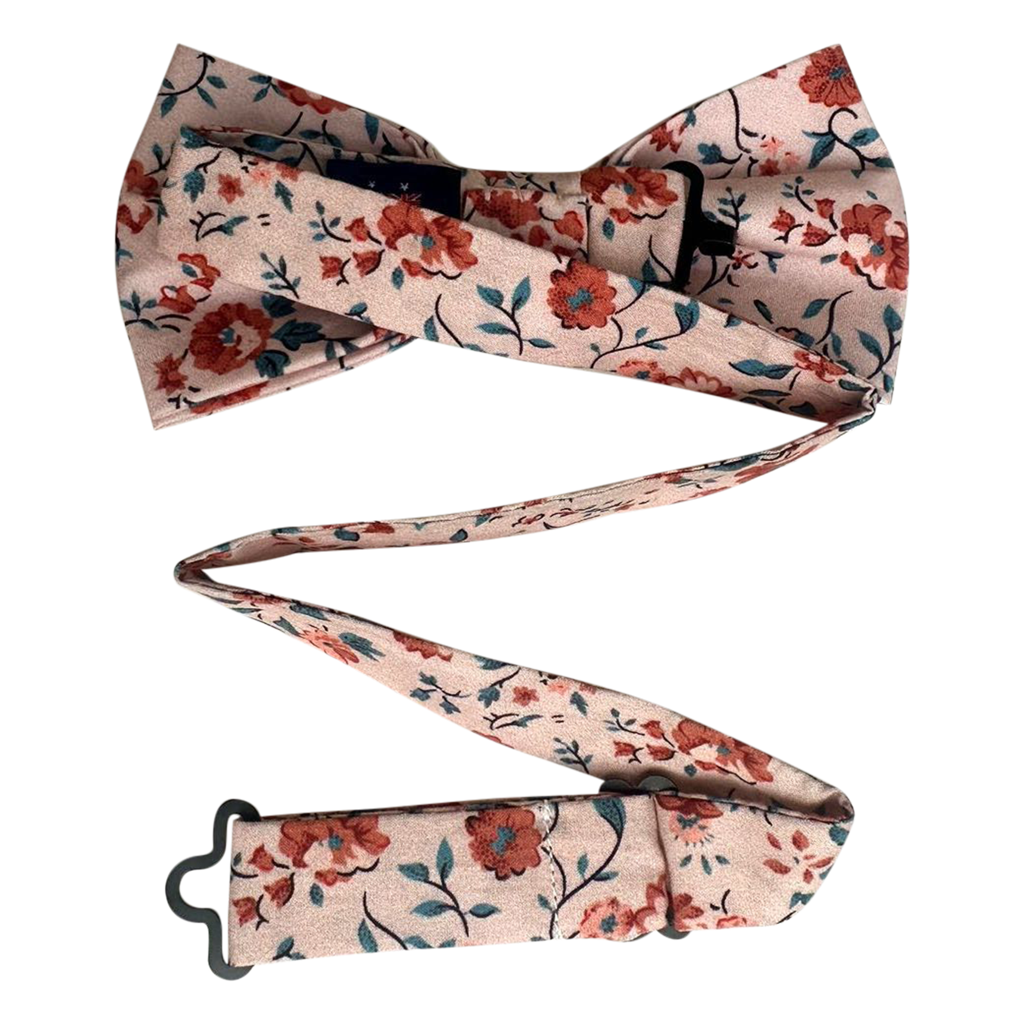 Peach Red Rose Pre-tied Bow Tie