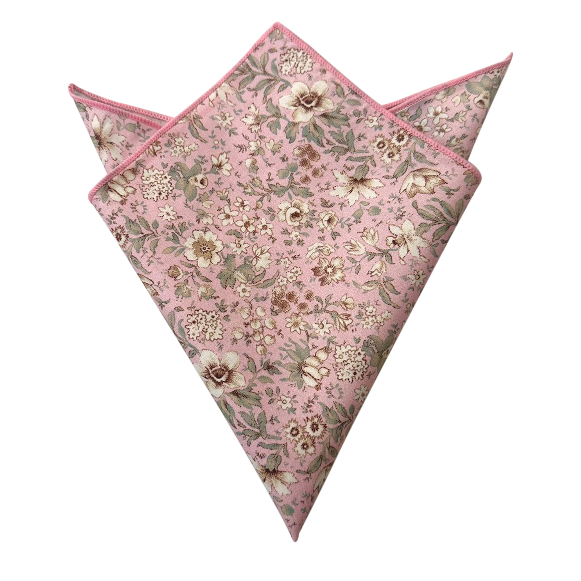 Light Pink with Sage Pocket Square