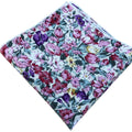 Pink Yellow Floral Pocket Square