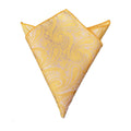 Yellow Paisley Pocket Square