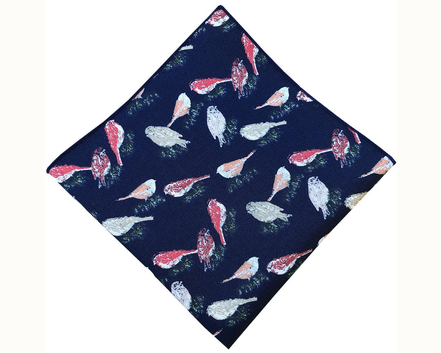 Navy Blue Sparrow Pocket Square