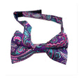 Purple Paisley Cotton Kids Bow Tie