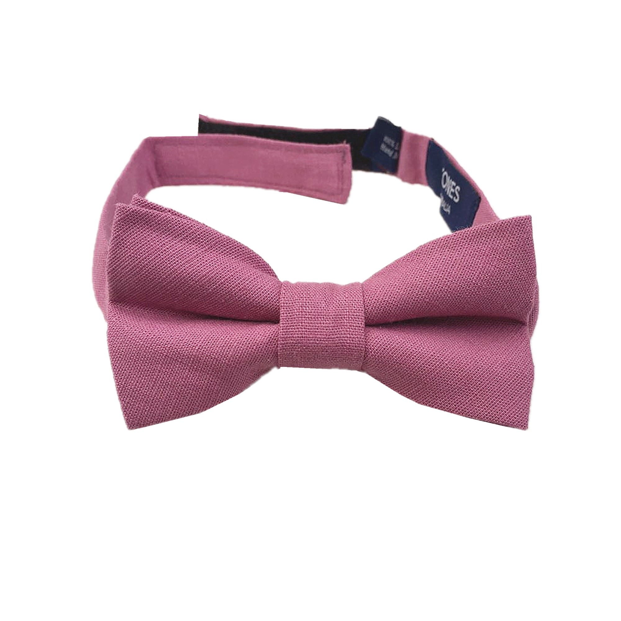Dusty Rose Linen Kids Bow Tie
