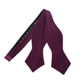 Sangria Purple Satin Self-tied Tip Bow Tie