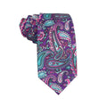 Purple Paisley Cotton Necktie