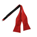 Rust Maroon Satin Self-tied Bow Tie