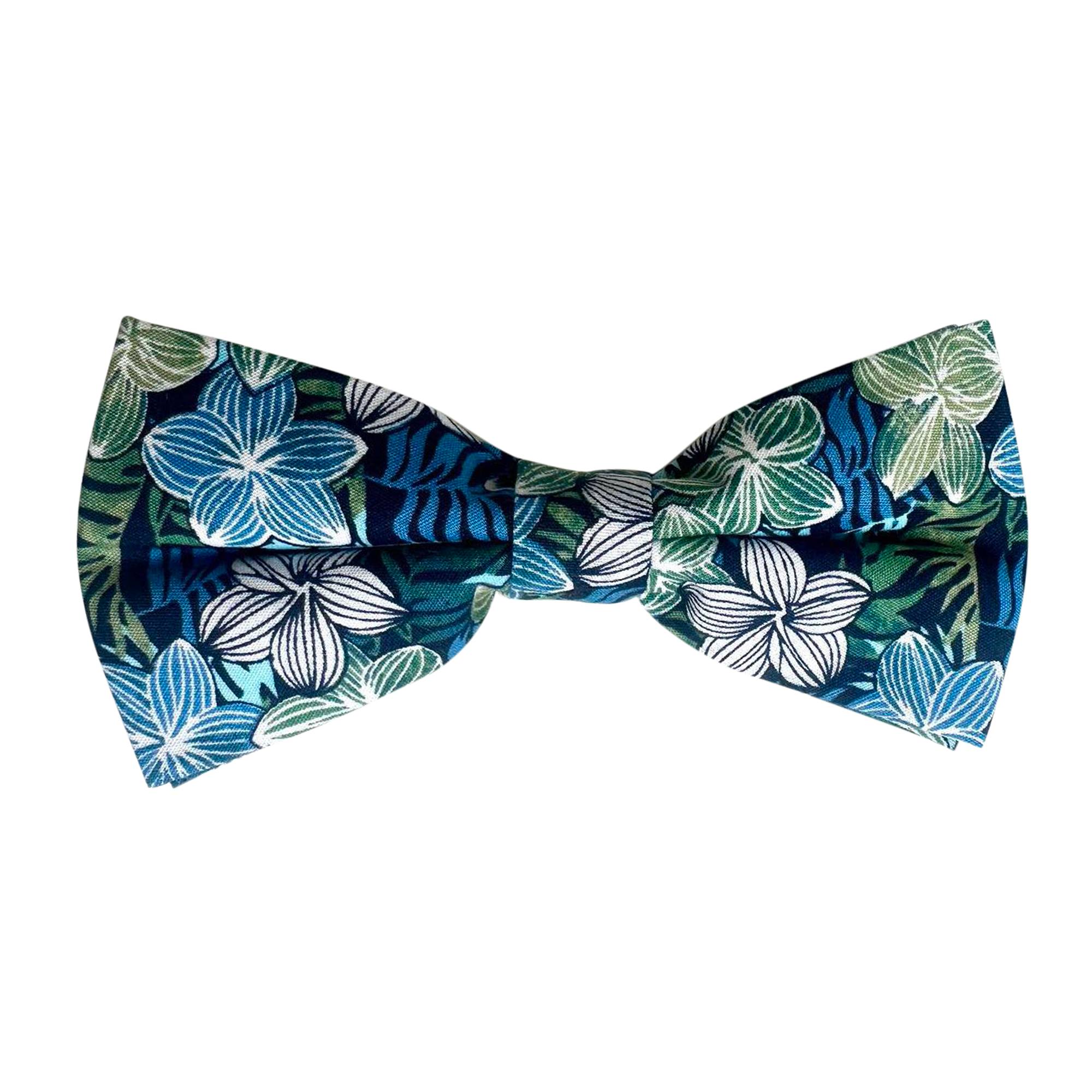 Midnight Sage Tropical Floral Pre-tied Bow Tie