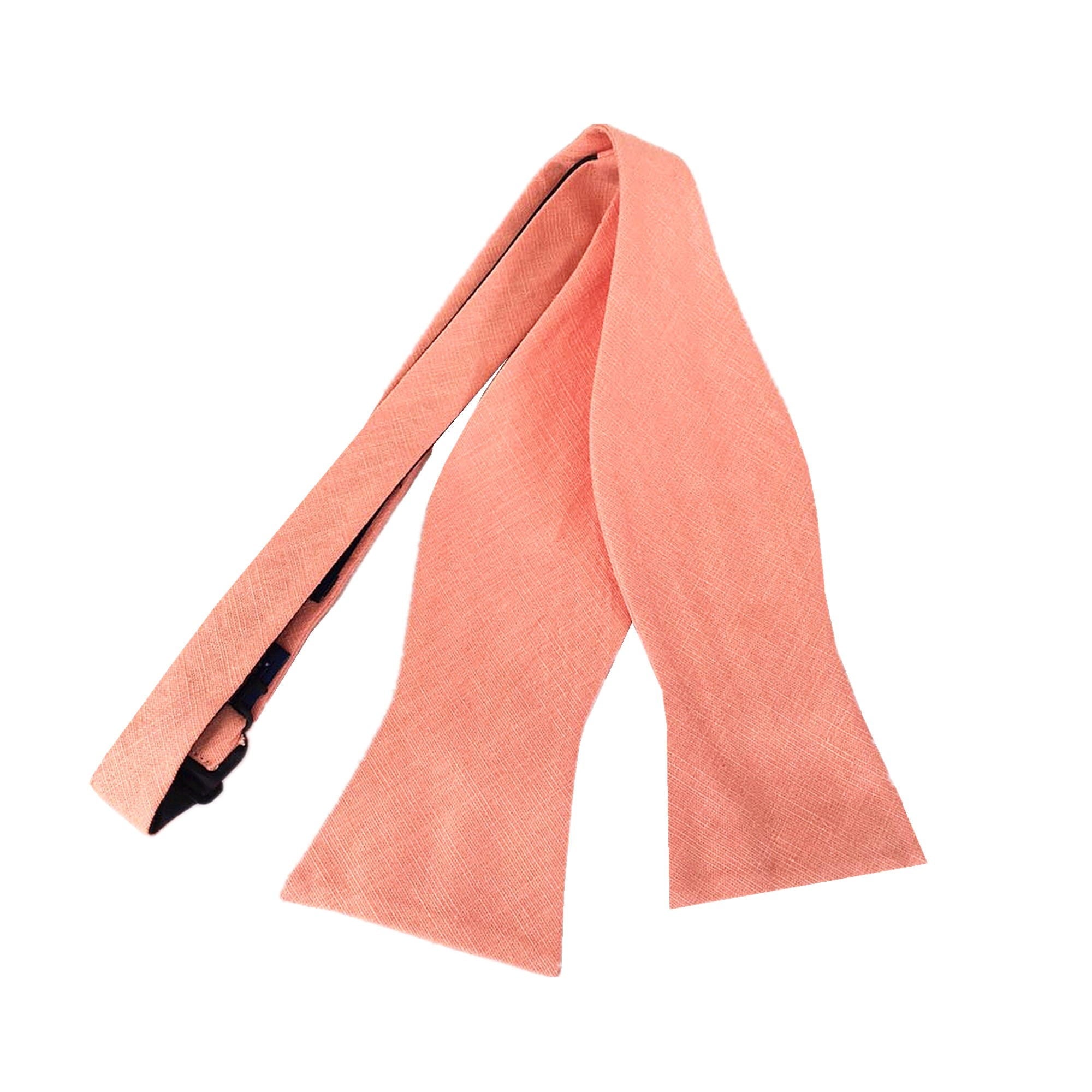 Dk. Salmon Linen Self-tied Bow Tie