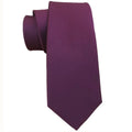 Plum Burgundy Weave Skinny Tie