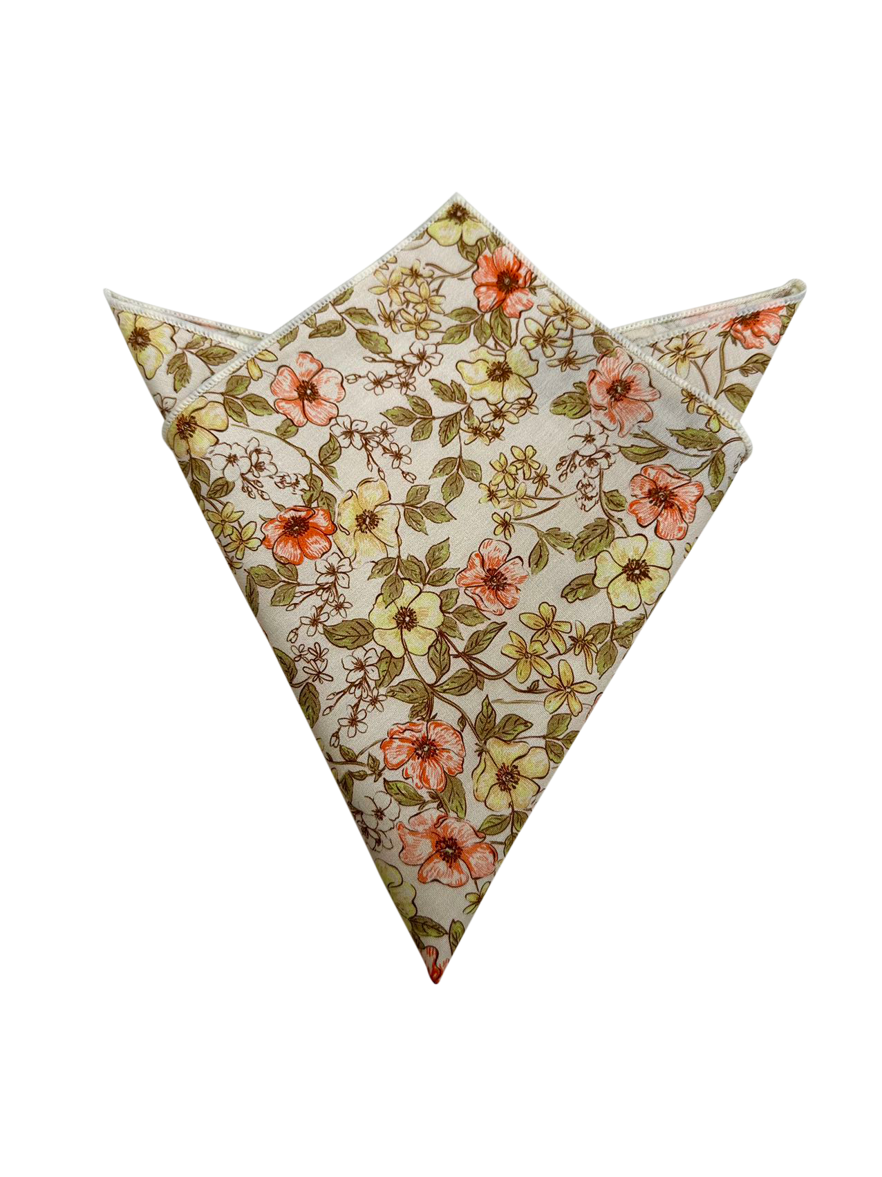 Tan Sage Green Pocket Square