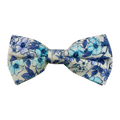 Teal Blue And Purple Floral Pre-tied Bow Tie