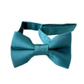 Teal Blue Satin Kids Bow Tie
