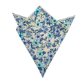 Teal Blue And Purple Floral Pocket Square