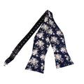Midnight White Floral Self-tied Bow tie
