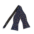 Midnight with Yellow & Red Floral Cotton Self-tied Bow Tie
