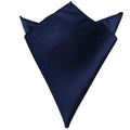 Navy White Floral Pocket Square