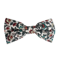 White Red Rose Floral Pre-tied Bow Tie