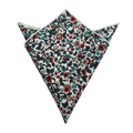 White Red Rose Floral Pocket Square