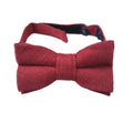 Merlot Burgundy Linen Kids Bow Tie